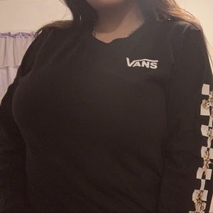 vans checkered flower long sleeve tee ♡ NWOT